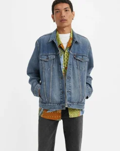 Homme Levi's® Veste en jean The Trucker original bleu moyen