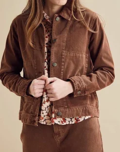 Femme Chloé Stora Veste en jean Up marron