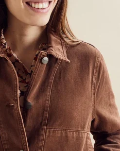 Femme Chloé Stora Veste en jean Up marron