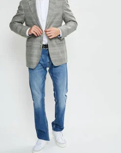 Sale Hackett London Veste en Laine & Cachemire mélangés Prince de Galles kaki/beige