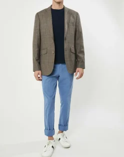 Hot Hackett London Veste en Laine & Soie à carreaux marron