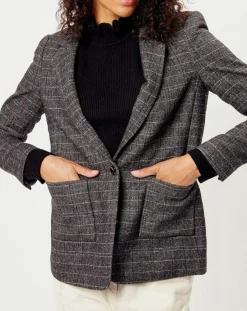 Femme See u Soon Veste en Laine mélangée Ava noire