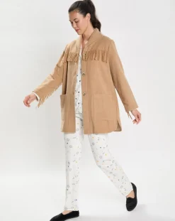Femme Le Chat Veste en Laine mélangée Foehn beige