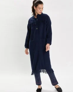 Femme Le Chat Veste en Laine mélangée Foehn bleu marine