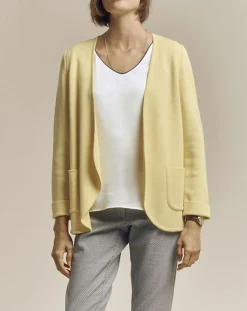 Femme Devernois Veste en Laine mélangée Vague jaune mimosa