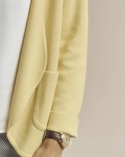 Femme Devernois Veste en Laine mélangée Vague jaune mimosa