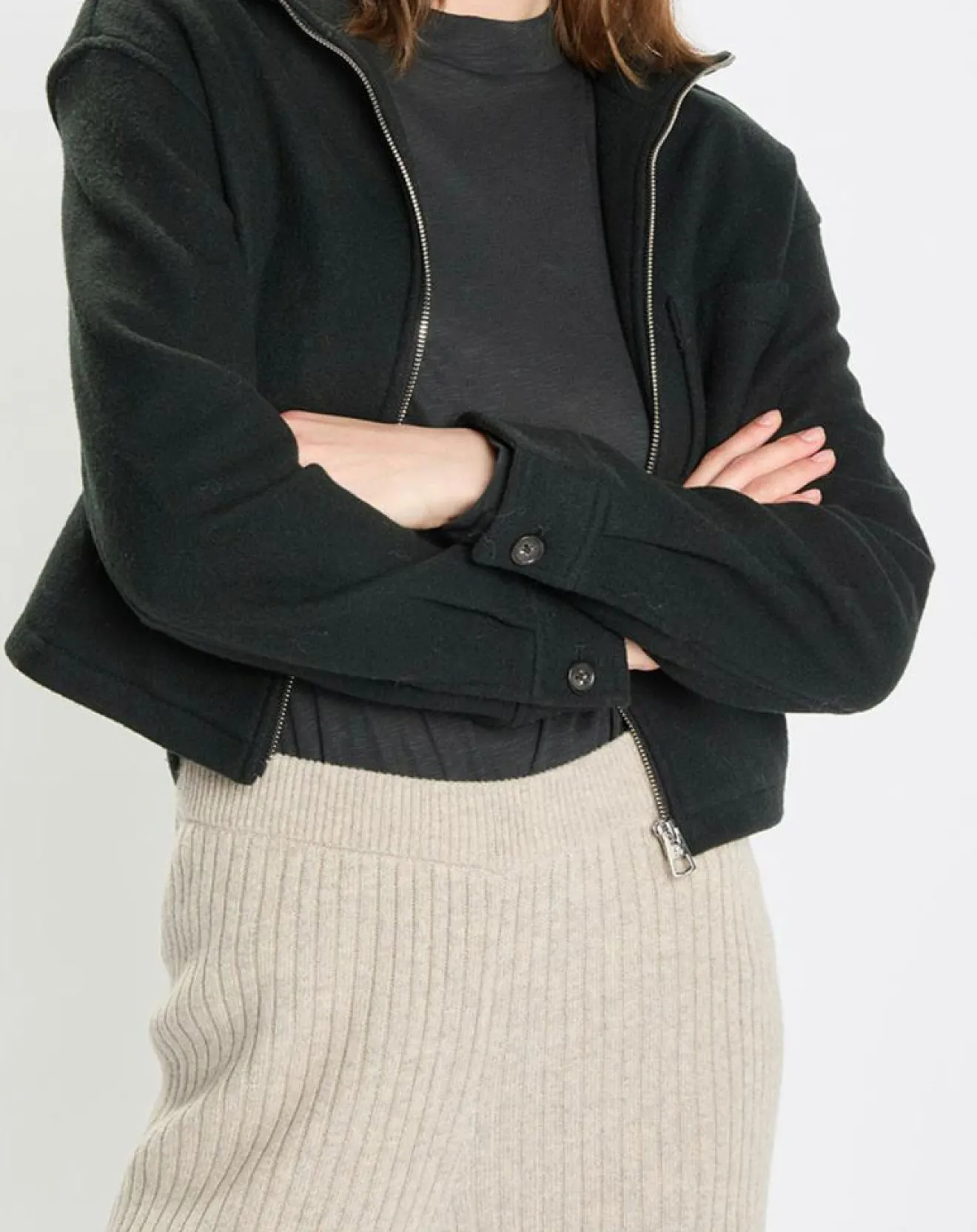 New Marc O'Polo Veste en Laine mélangée vert foncé