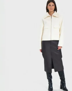 Femme Zapa Veste en Laine mélangée Vivienna écrue