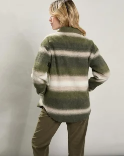 Femme Hartford Veste en Laine mélangée Voltige beige/vert