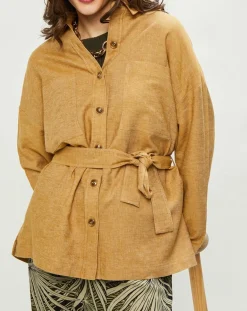 Femme Harris Wilson Veste en Lin & Coton Curtis muscade