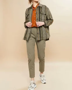 New Hartford Veste en Lin & Coton Voltige beige/noir