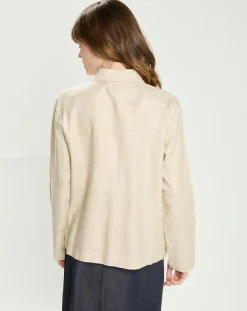Femme La Petite Etoile Veste en Lin mélangé Fauline beige