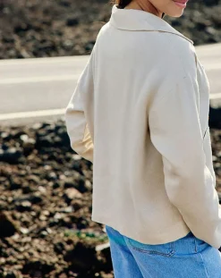 Clearance La Petite Etoile Veste en Lin mélangé Verly beige