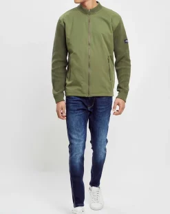 Homme Pepe Jeans Veste en maille Liseret kaki