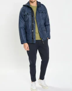 Clearance Marc O'Polo Veste en micro ripstop bleue