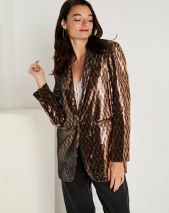 Sale See u Soon Veste en sequins Louna café