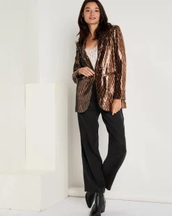 Sale See u Soon Veste en sequins Louna café