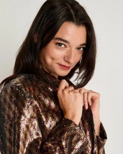 Sale See u Soon Veste en sequins Louna café