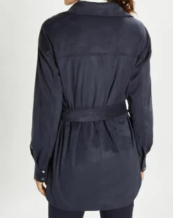 Clearance Lauren Vidal Veste en Suédine Lou indigo