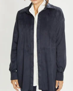 Clearance Lauren Vidal Veste en Suédine Lou indigo