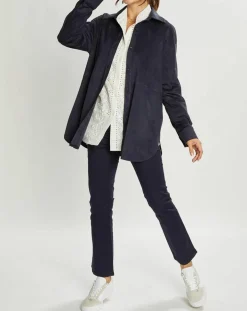 Clearance Lauren Vidal Veste en Suédine Lou indigo