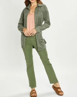 Outlet Lauren Vidal Veste en Suédine Lou kaki