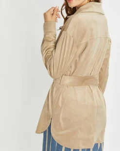 Femme Lauren Vidal Veste en Suédine Lou sable