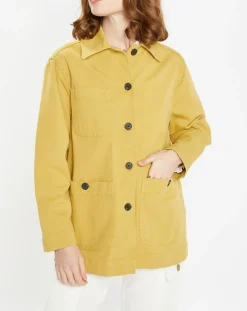 Femme Galeries Lafayette Veste en Twill Loom kaki clair