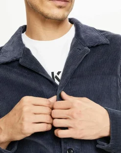 Homme Dockers Veste en Velours côtelé Chore bleue