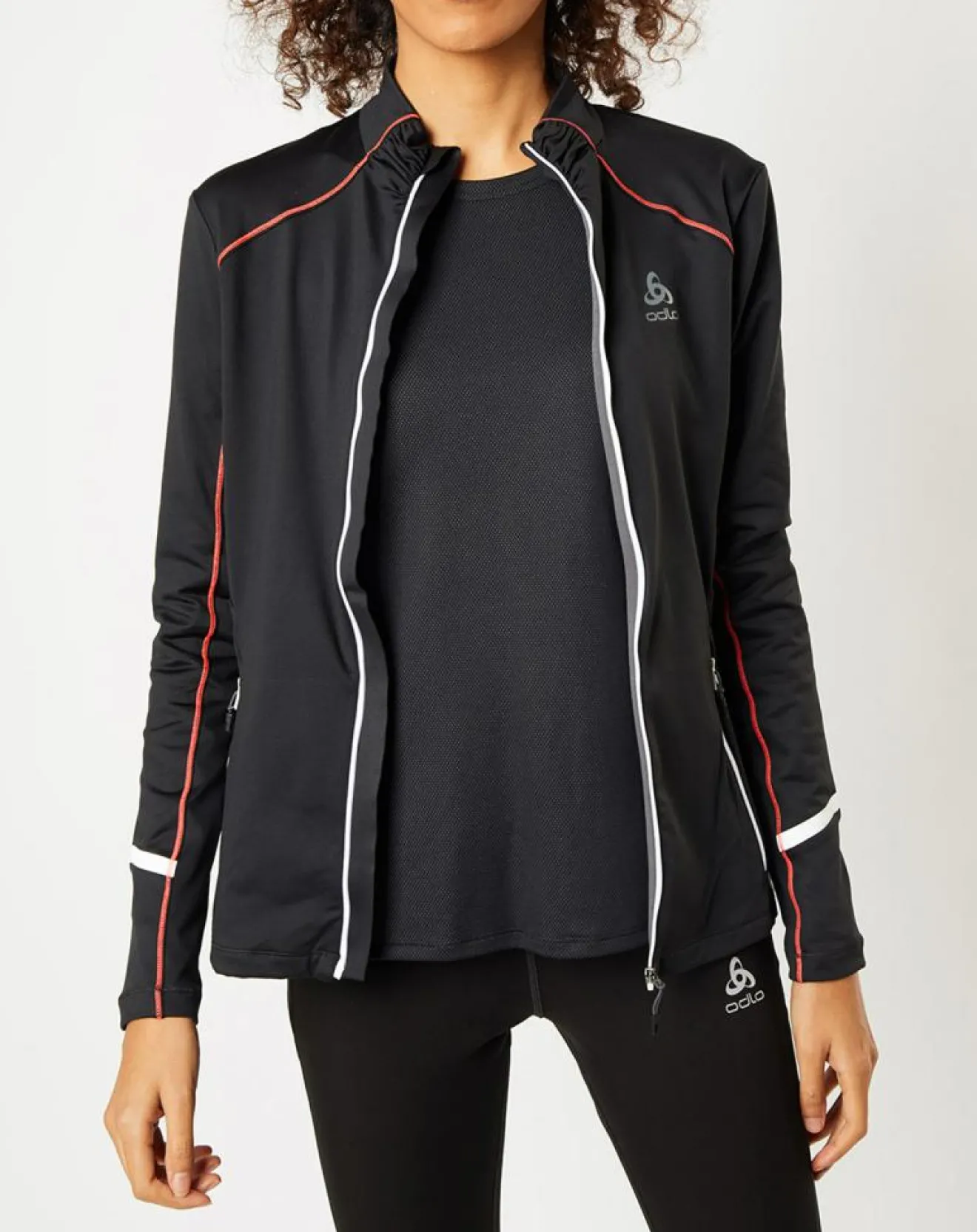Online Odlo Veste intermédiaire technique Allalin noir/rose/blanc