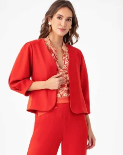 Online Bleu Blanc Rouge Veste Kiara terre de sienne