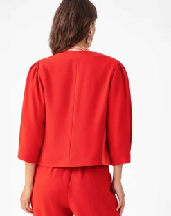 Online Bleu Blanc Rouge Veste Kiara terre de sienne