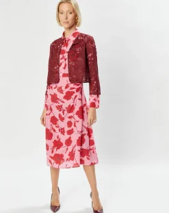 Femme MaxMara Veste Lecco bordeaux