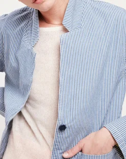 Femme Harris Wilson Veste Loanie rayée azur