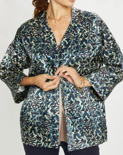 Discount Lauren Vidal Veste Lou imprimée bleue