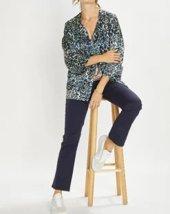 Discount Lauren Vidal Veste Lou imprimée bleue