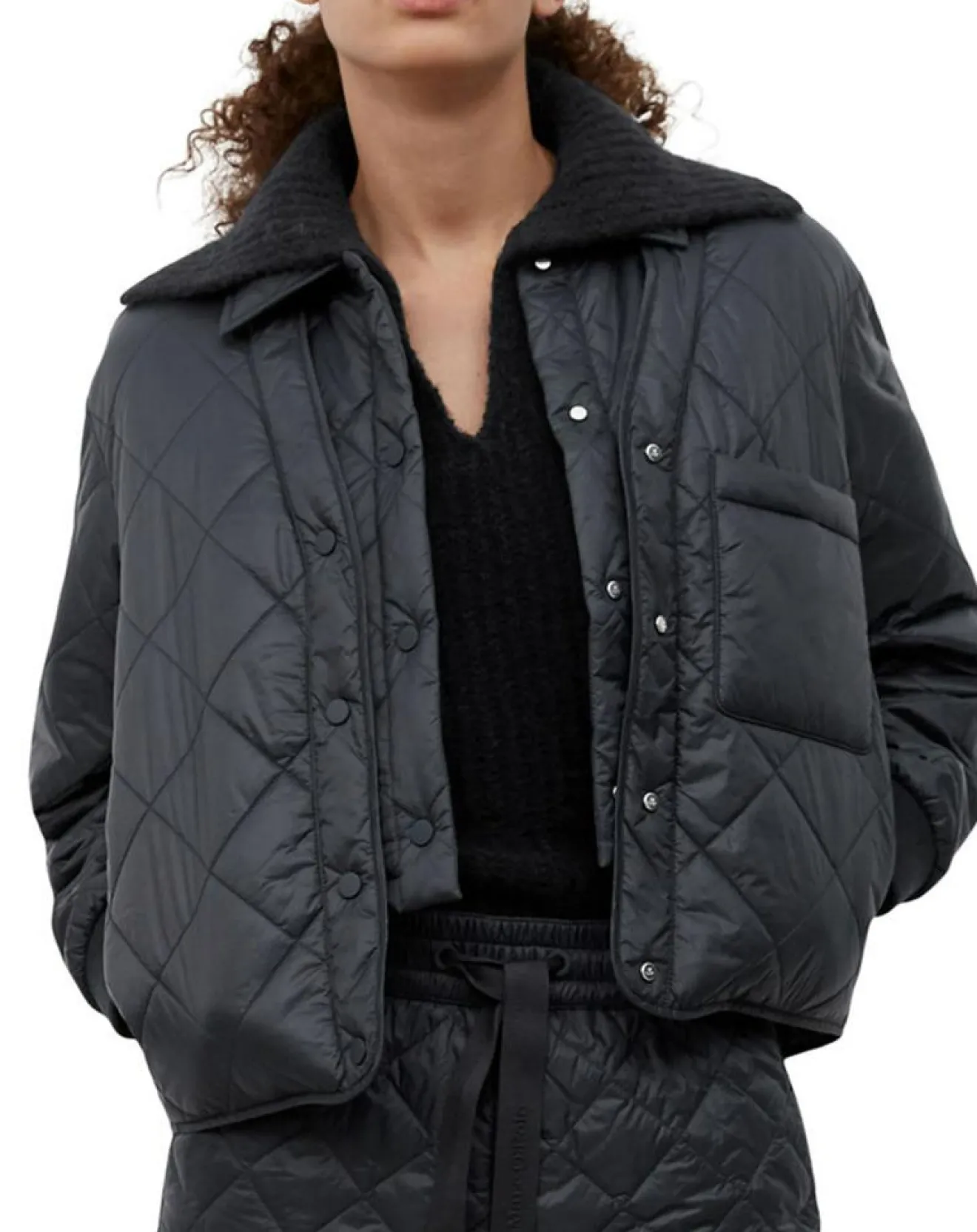 Online Marc O'Polo Veste Matelassée à Boutons bleu marine