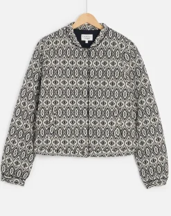 Discount Caroll Veste matelassée Athenes imprimée noire