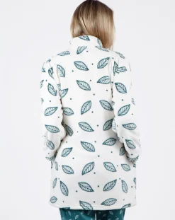 Mr Wonderful Veste polaire Flowers blanc/vert