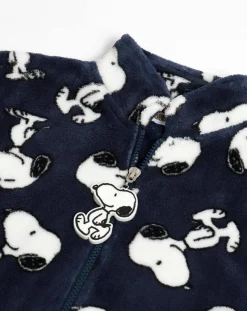 New Peanuts Veste polaire Snoopy bleu marine