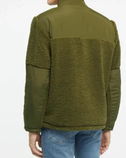 Homme Gant Veste Polaire zippée kaki