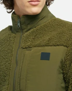 Homme Gant Veste Polaire zippée kaki