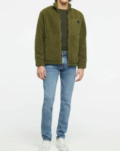 Homme Gant Veste Polaire zippée kaki