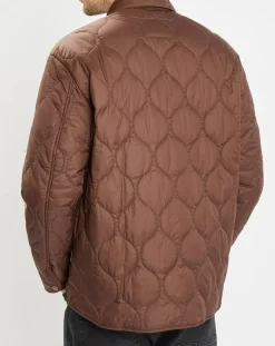 Homme Marc O'Polo Veste Quilt double zip marron