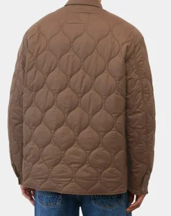 Homme Marc O'Polo Veste Quilt double zip marron
