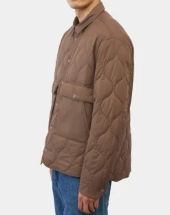 Homme Marc O'Polo Veste Quilt double zip marron