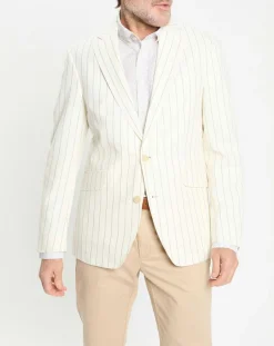 Homme Hackett London Veste rayée blanche