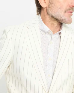 Homme Hackett London Veste rayée blanche