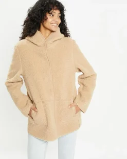 Femme Lou Andrea Veste réversible en Fausse Fourrure 358 Mont light camel