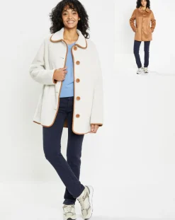 Lou Andrea Veste réversible en Fausse Fourrure 309 Mont cannela white